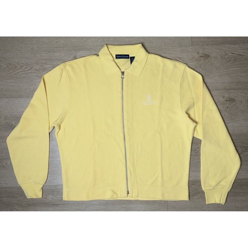 Vintage The Ritz-Carlton Laguna Niguel Embroidered Full Zip Jacket Yellow Size M